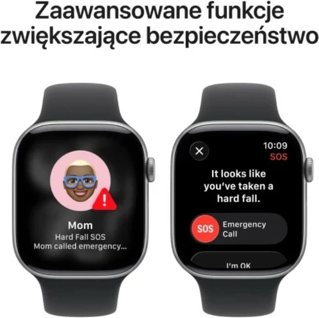 Smartwatch Apple Watch Series 11 GPS+Cellular 46 mm 64 GB OLED LTPO Retina rrip sport S/M, kasë alumini Star Gray, rrip i zi