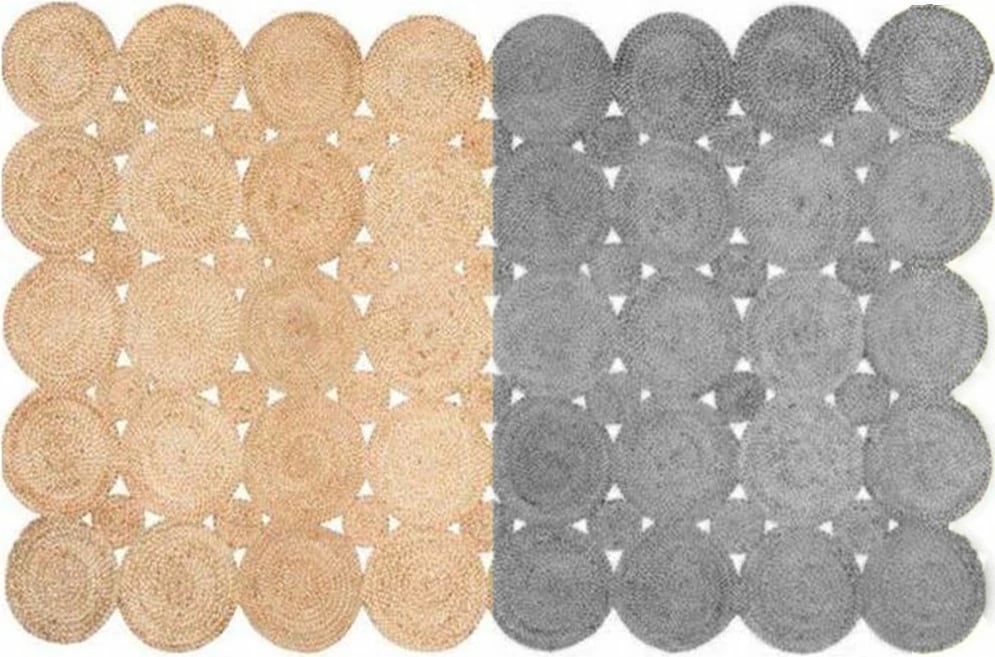 Qilim korridori Sand 1, jute, ngjyrë gri-natyrale, 70x140