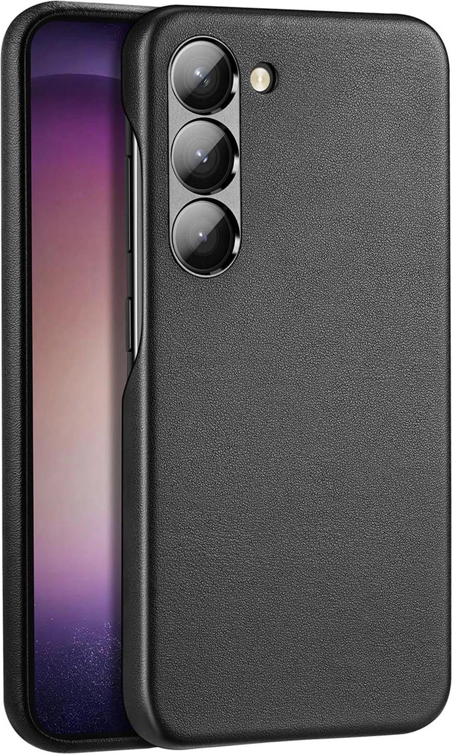 Mbështjellës Dux Ducis Grit për Samsung Galaxy S23+, lëkurë ekologjike, zi