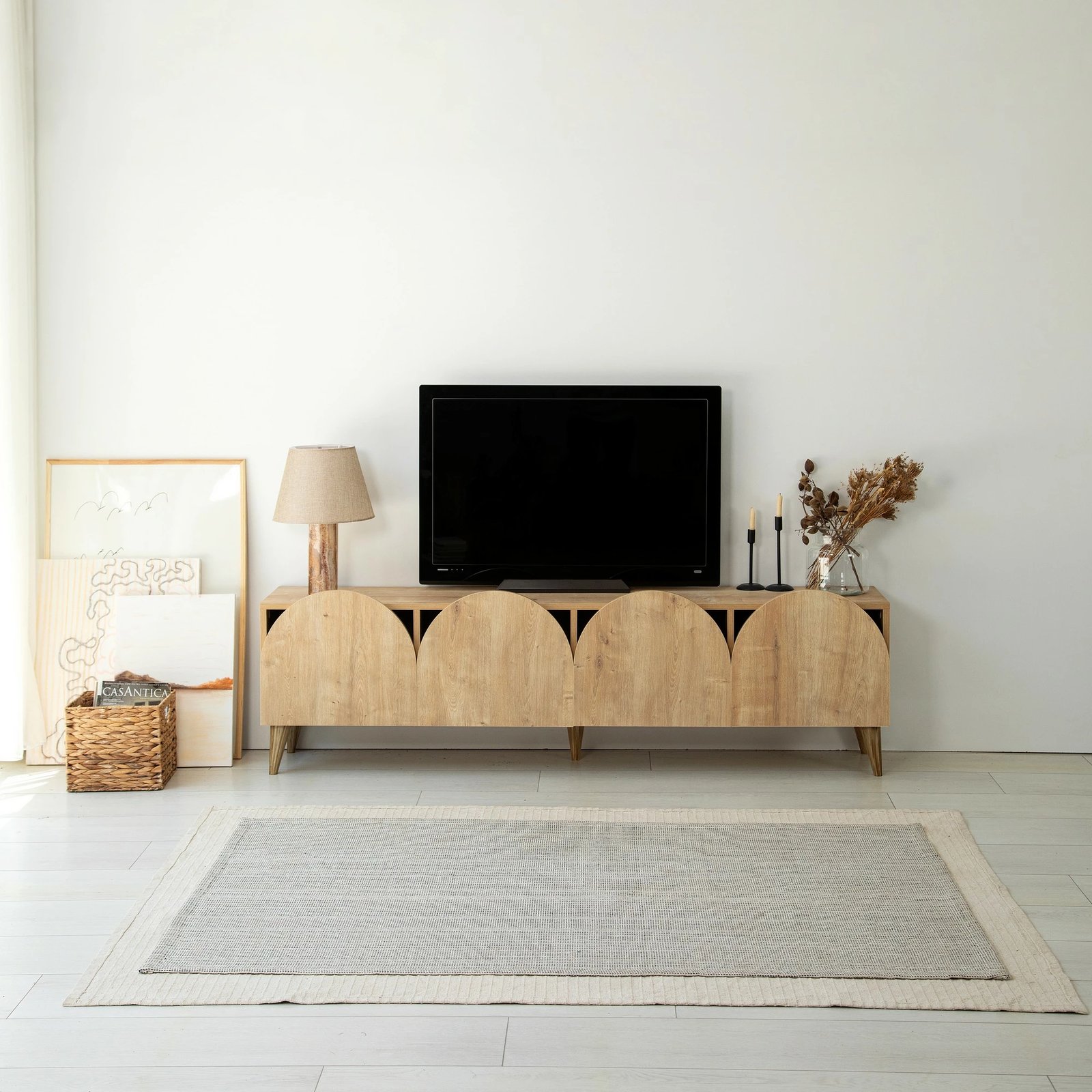 Komodë TV Hanah Home, Mesta - ngjyrë lisi, v2