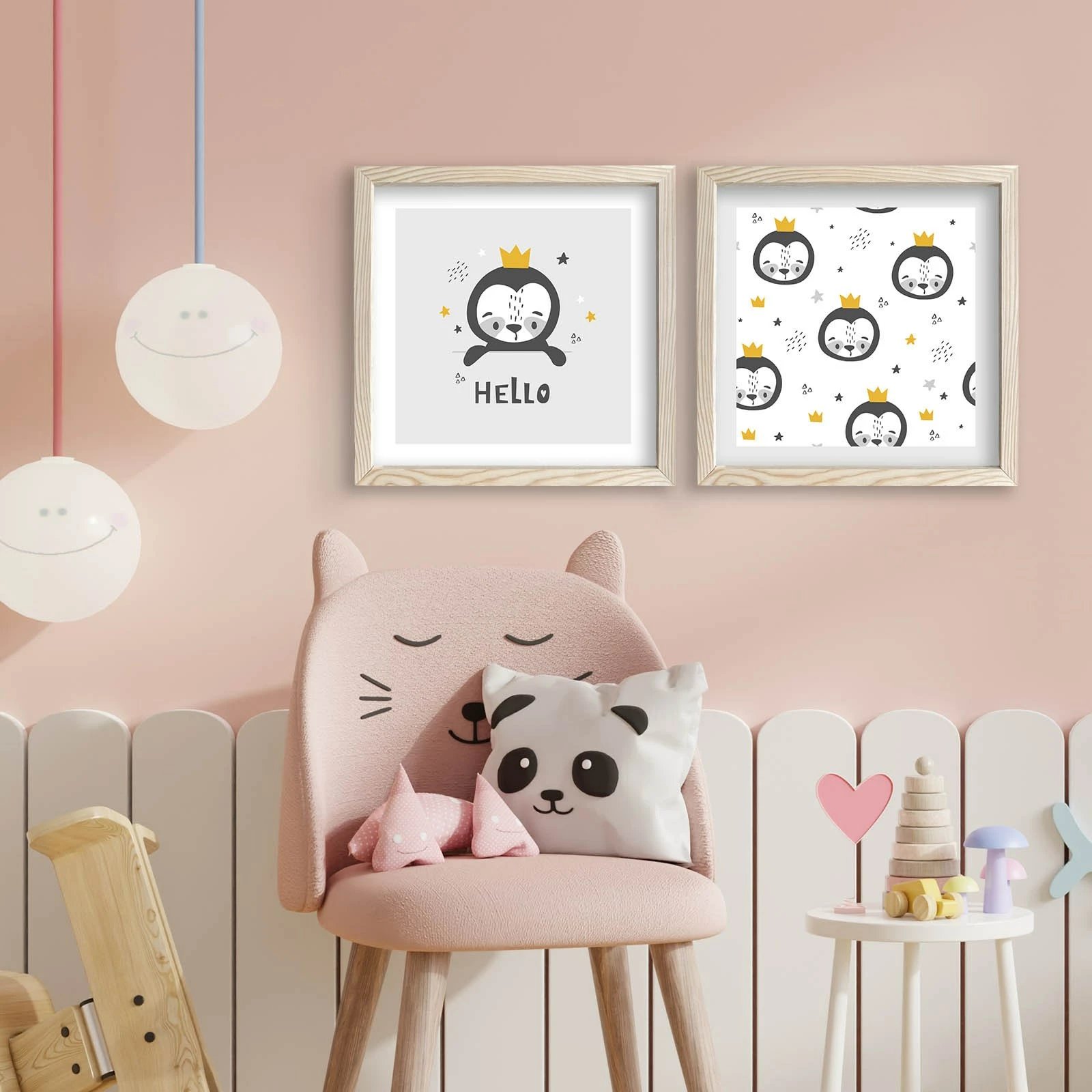 Pikturë dekorative me kornizë MDF (2 copë), Wallity, 2P3333KCT-017