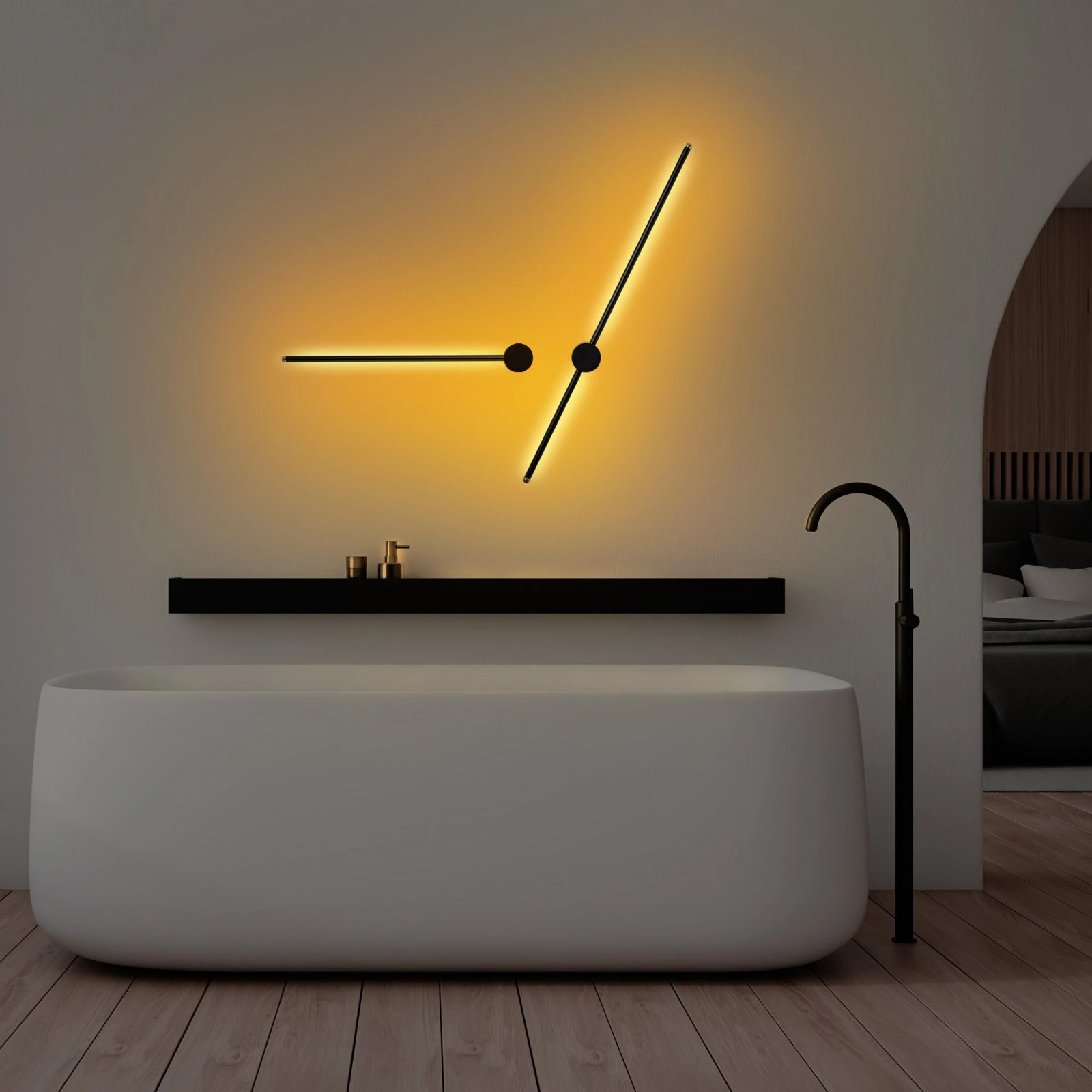 Llambë muri Opviq, Sword - 13488, trup metalik, e zezë