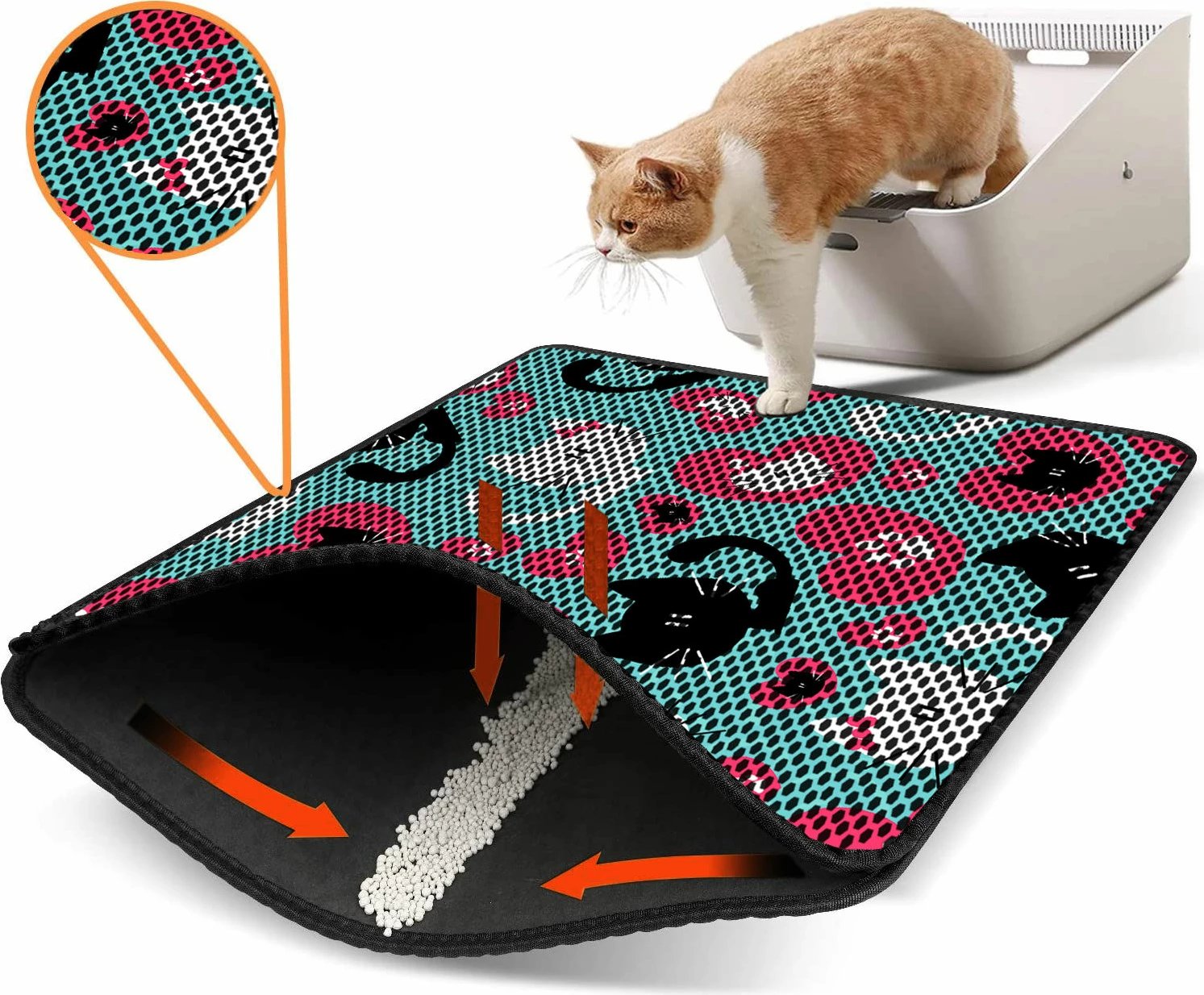 Tapet për rërë mace, shumëngjyrësh, Nrszn0186