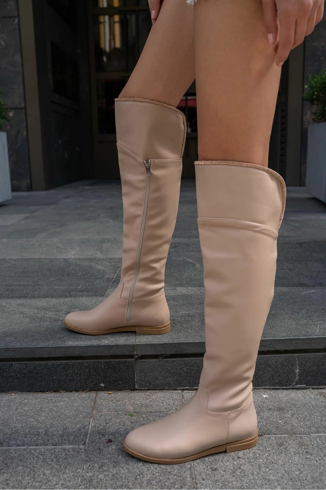 Çizme për gra, ngjyrë mink, Jumeon, MK1350123KR20-003