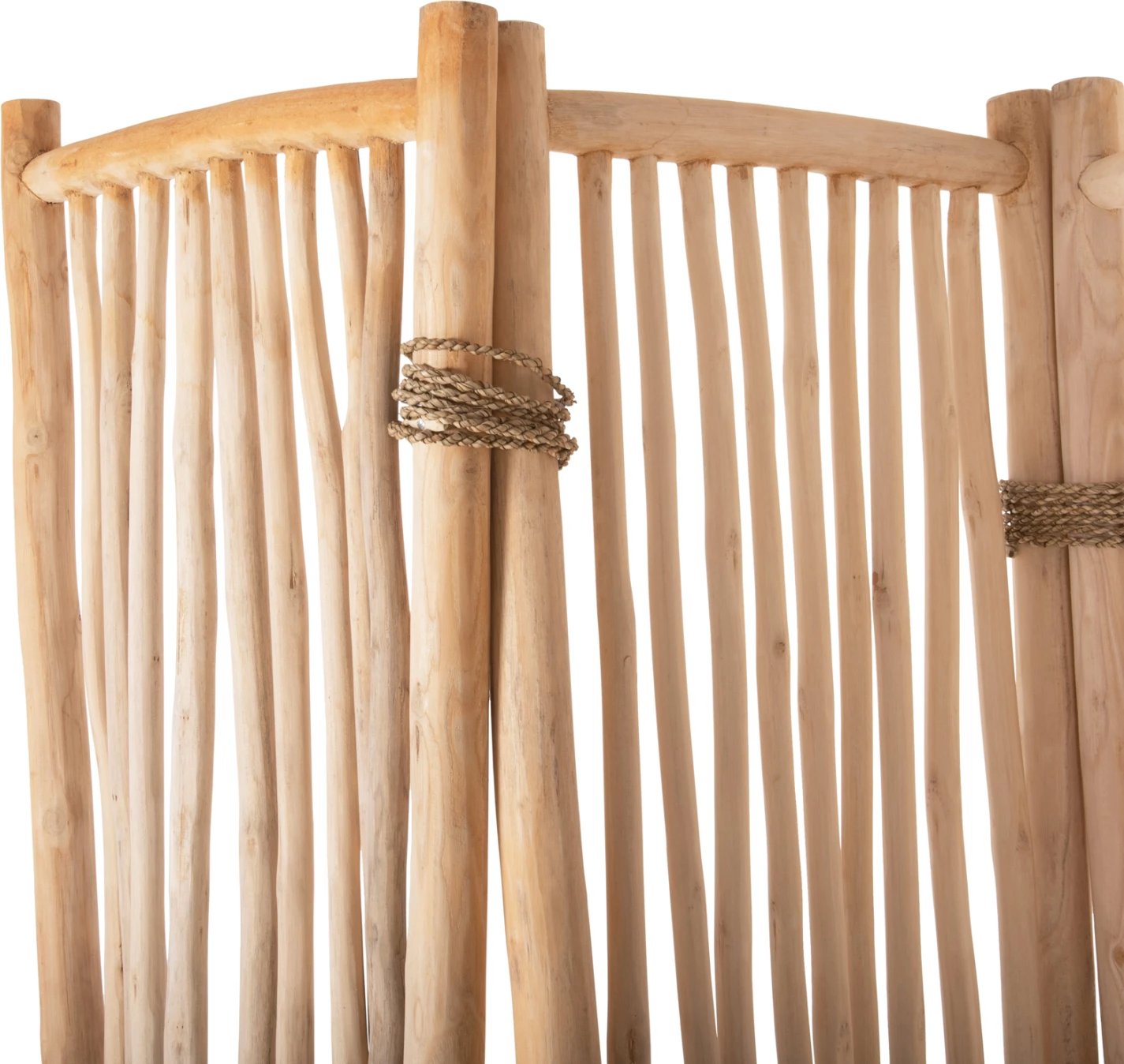 Ndarës dhome me 5 fletë, degë TEAK, ngjyrë natyrale, 216-275x180H cm