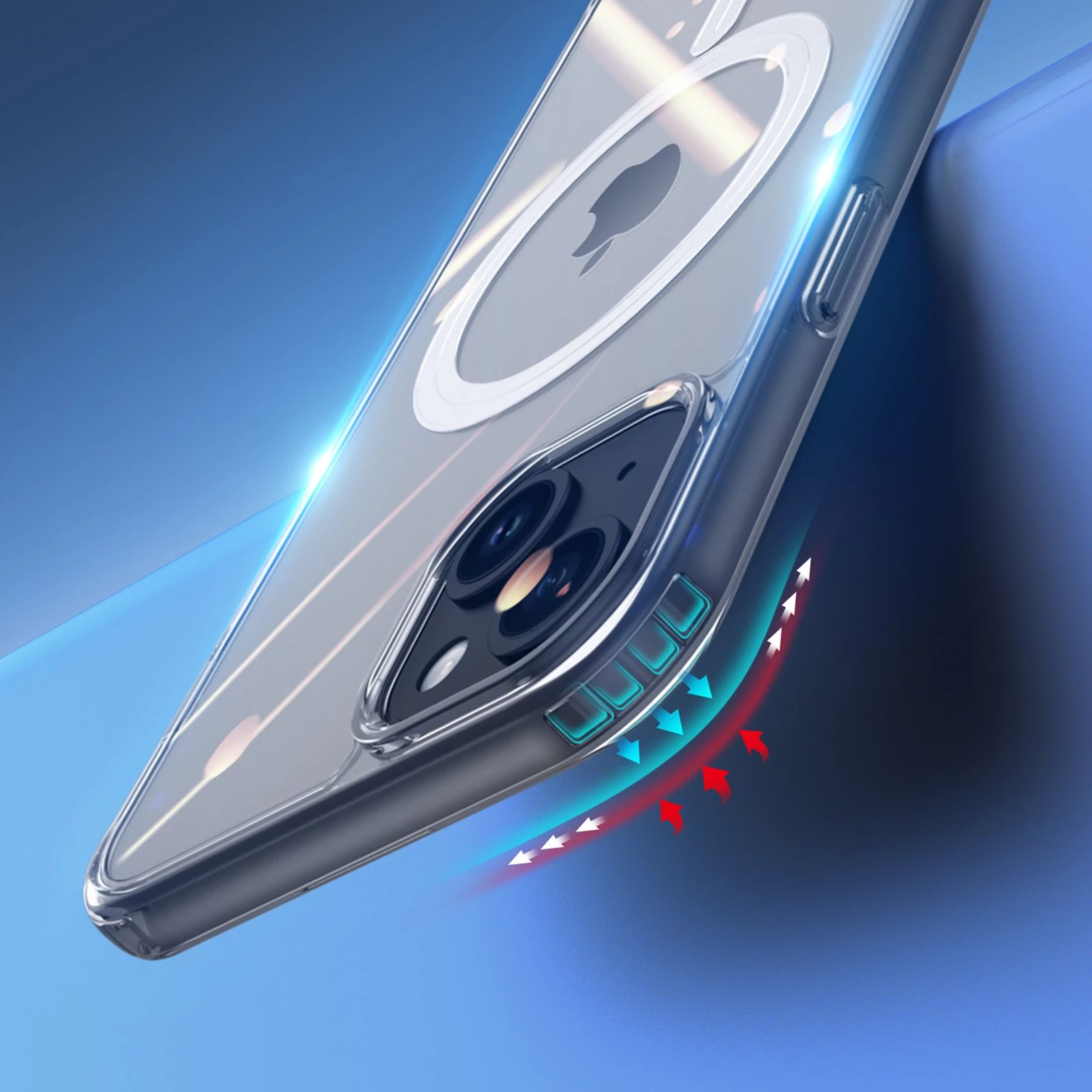 Mbështjellës Dux Ducis Clin për iPhone 15 Plus, MagSafe, Transparent