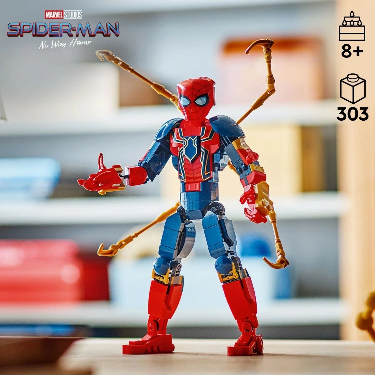 Set LEGO Marvel Super Heroes 76298 Iron Spider-Man, 303 pjesë, për fëmijë 8+, Plastikë