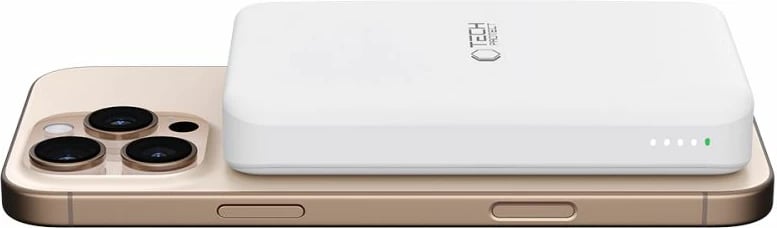 Powerbank Tech-Protect PB24 LifeMag QI2 MagSafe 10000 mAh, Bardhë