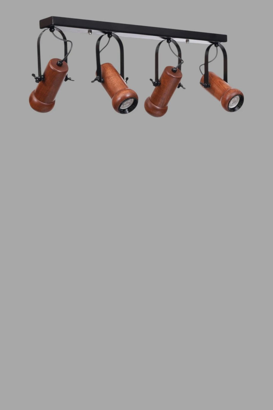 Llambë tavani Opviq, metal e dru, e zezë dhe arre, 8999-6