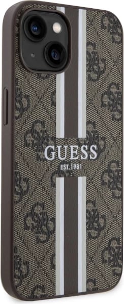 Mbështjellës Guess GUHMP14SP4RPSW për iPhone 14 6.1", hardcase, MagSafe, kafe