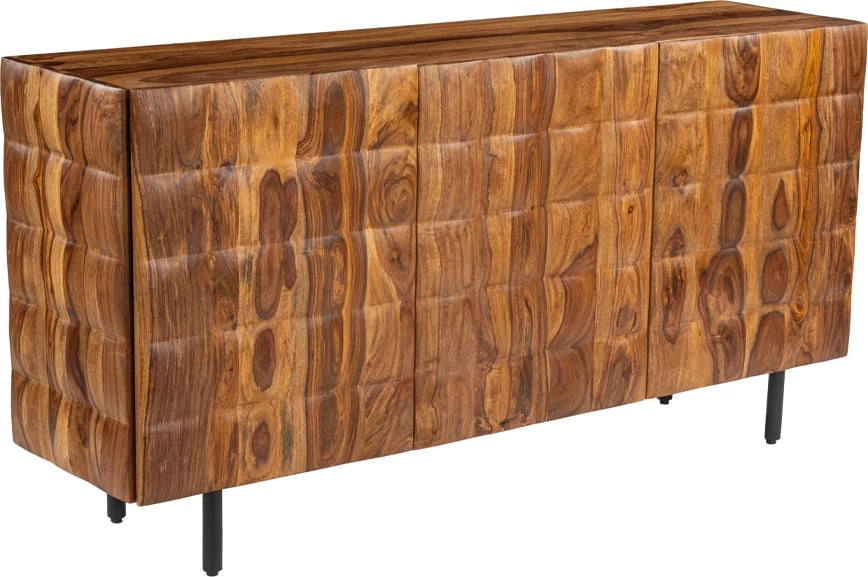 Komodë anësore CHOCOLAT, 3 dyer, ngjyrë arre, 162x42x80