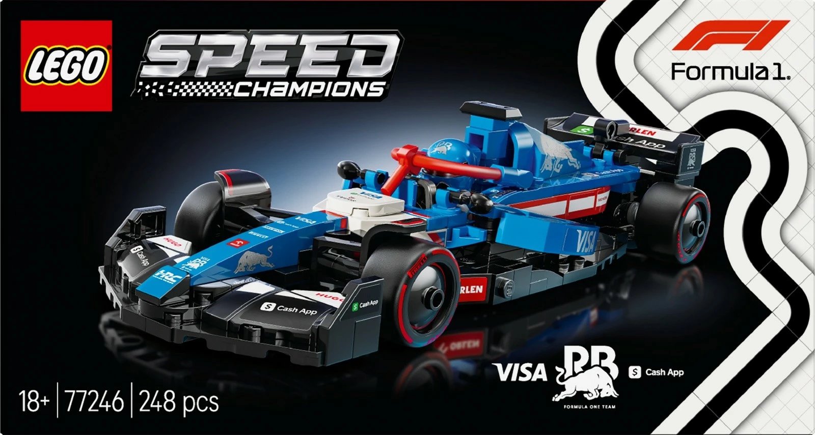 Set ndërtimi LEGO Speed Champions 77246 RB VCARB 01 F1 Race Car, 248 pjesë, Blu