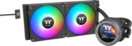 Kasë ftohje me ujë Thermaltake TH280 V2 Ultra EX ARGB LCD, 2x14cm, me ekran LCD