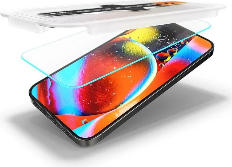 Xham i kalitur, Spigen Glas.tR EZ Fit, për iPhone 13/13 Pro/14/16e, 0.58mm 9H, set 2 copë