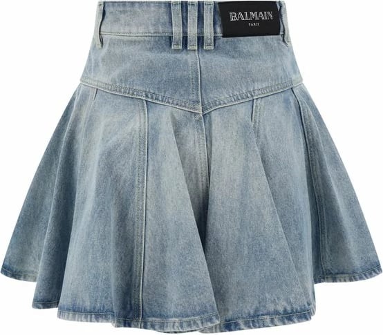 Mini fund xhins Balmain, e kaltër