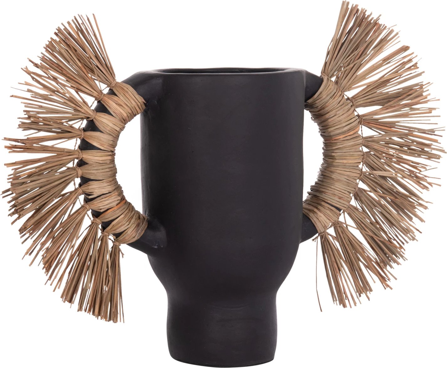 Vazo dekorative tavoline ALICA, terrakotë e zezë, bar i thatë, 55x19x34cm Vazo dekorative tavoline ALICA, terrakotë e zezë, bar i thatë, 55x19x34cm