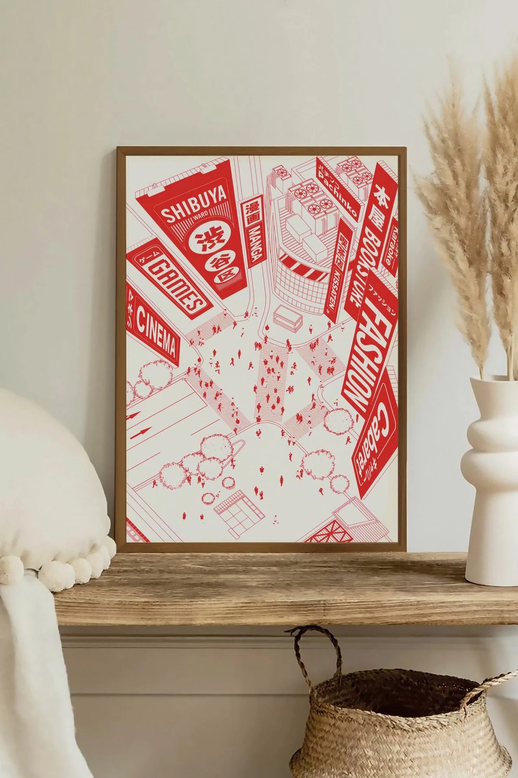 Pikturë dekorative me kornizë, Wallity, Lmnmdlkahve21, shumëngjyrëshe, 33x48cm