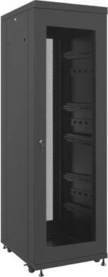 Kasë rack Lanberg FF01-6837-23BL, 37U, 600x800 mm, me LCD, e zezë