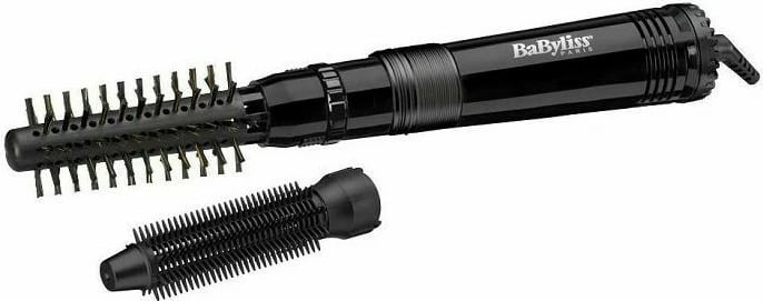 Furçë flokësh me ajër të ngrohtë, BaByliss AS82E, 800 W, 2 temperatura, 2 koka, e zezë