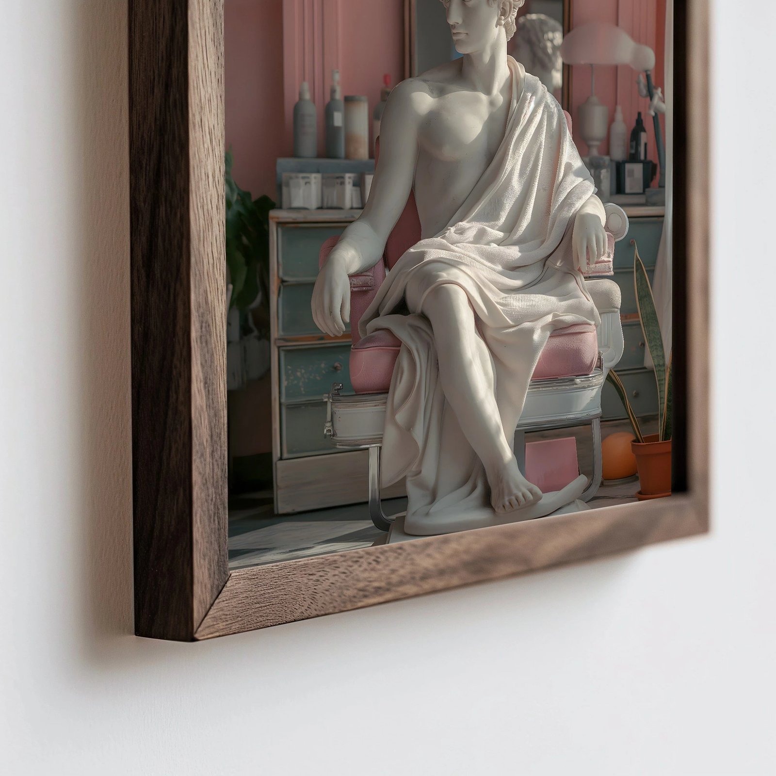 Pikturë dekorative me kornizë MDF, shumëngjyrëshe, HUM055