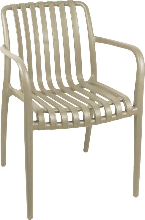 Karrige për kopsht Zoi pp, ngjyrë kapuçino, 58.5x54x80cm