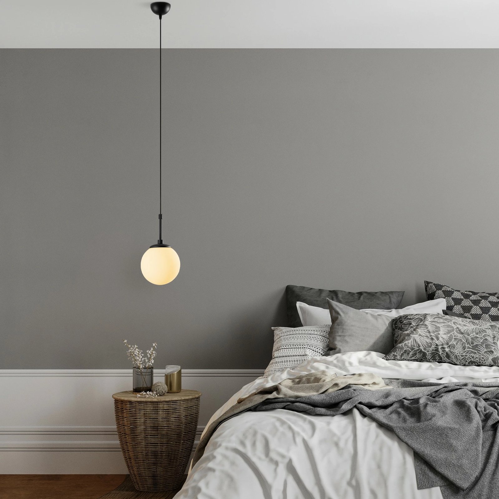 Llambë tavani Opviq, Orbital, trup metalik, e zezë, 15-14001