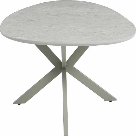 Tavolinë kafeje Caspian, ngjyrë gri me model mermeri latte, 120x60x43cm