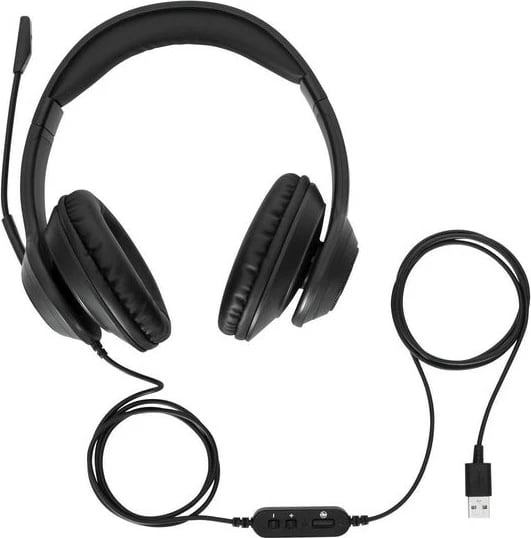 Kufje me tela Targus Wired Stereo Headset, USB, mikrofon boom, e zezë Kufje me tela Targus Wired Stereo Headset, USB, mikrofon boom, e zezë