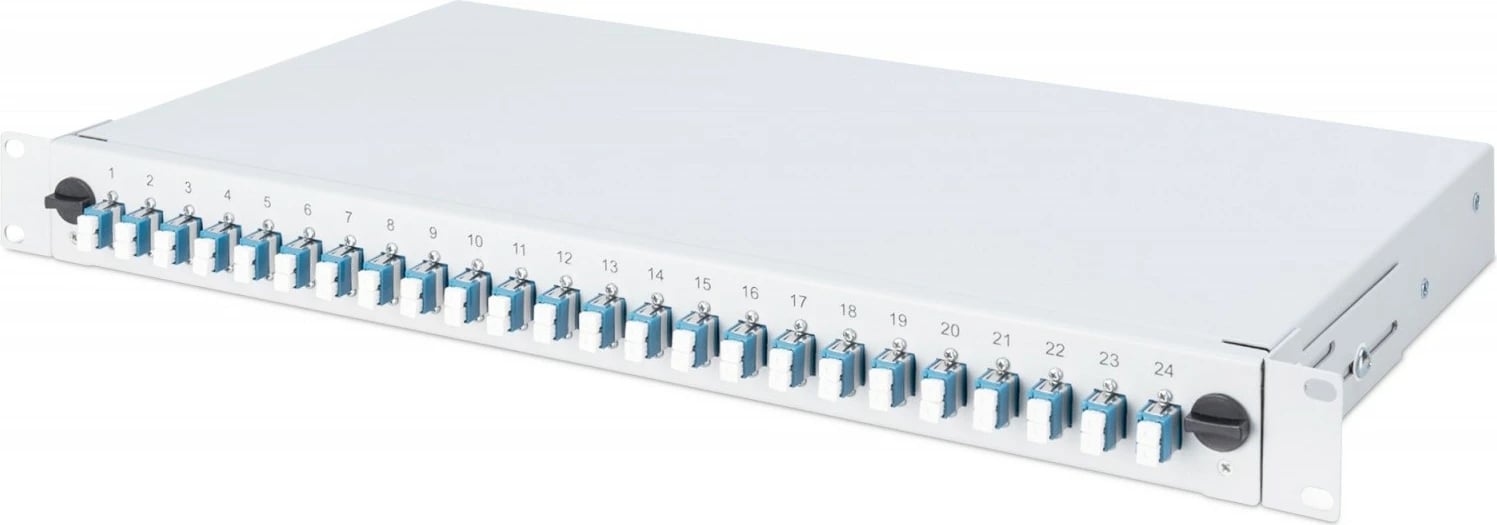 Panel patch optik Digitus DN-96332/9, 24x LC duplex, 1U, 19 inç, Gri