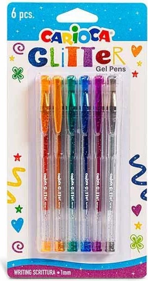 Markerë Carioca Glitter Gel 6 Ngjyra