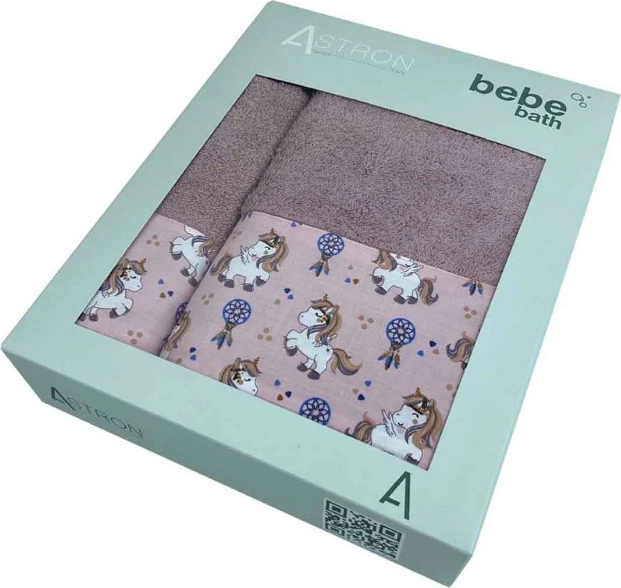 Set peshqirësh për fëmijë ASTRON-HOME ITALY Boho Unicorn, 100% pambuk, 2 copë