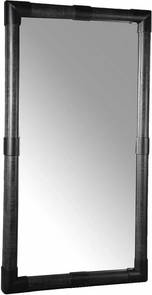 Pasqyrë moderne, e zezë, 90x10.5x166 cm