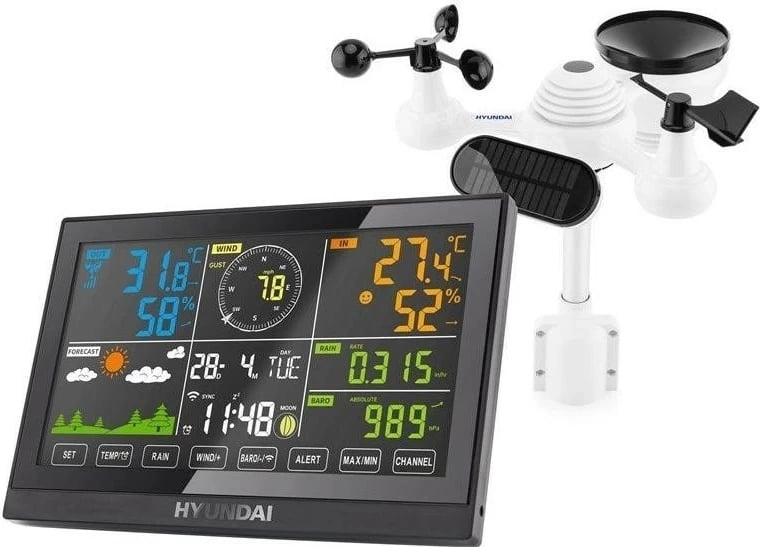 Stacion moti Hyundai HY-WSP5200WIFI, WiFi, ekran i ndriçuar, i zi