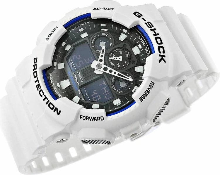Orë dore për meshkuj Casio G-Shock, e bardhë