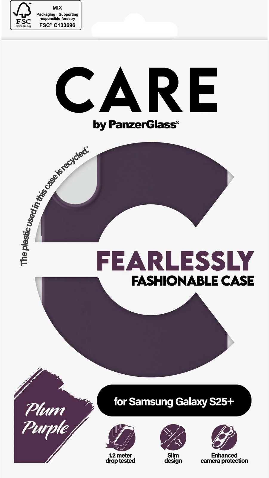 Mbështjellës PanzerGlass CARE për Samsung Galaxy S25 Plus, vjollcë