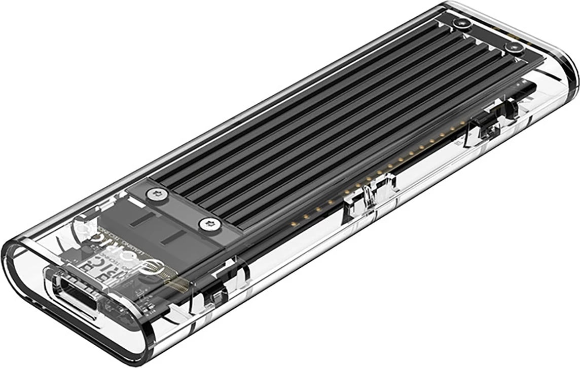 Kasë Orico TCM2-C3 për M.2 NVMe në USB-C 10Gb/s, Transparent/Zeze
