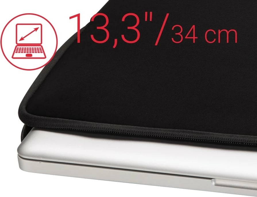 Mbështjellës laptopi Hama 216503 13.3 inç neopren, e zezë Mbështjellës laptopi Hama 216503 13.3 inç neopren, e zezë