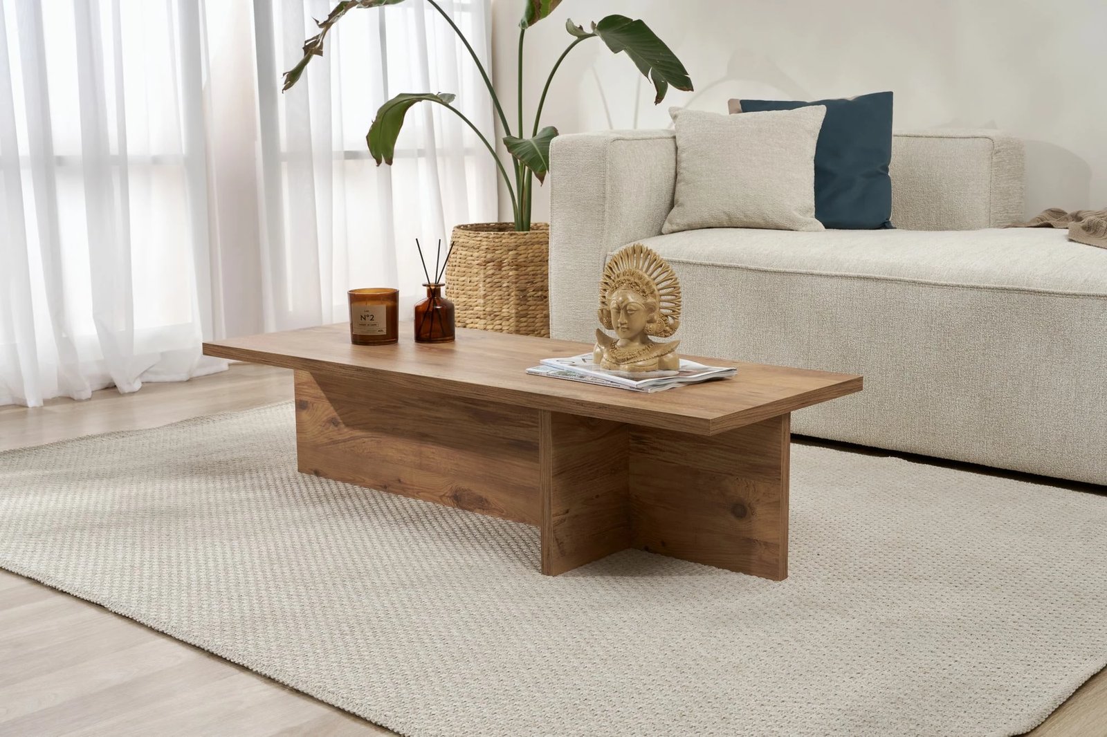 Tavolinë kafeje Nordure, ngjyrë Harbor - Atlantic Pine