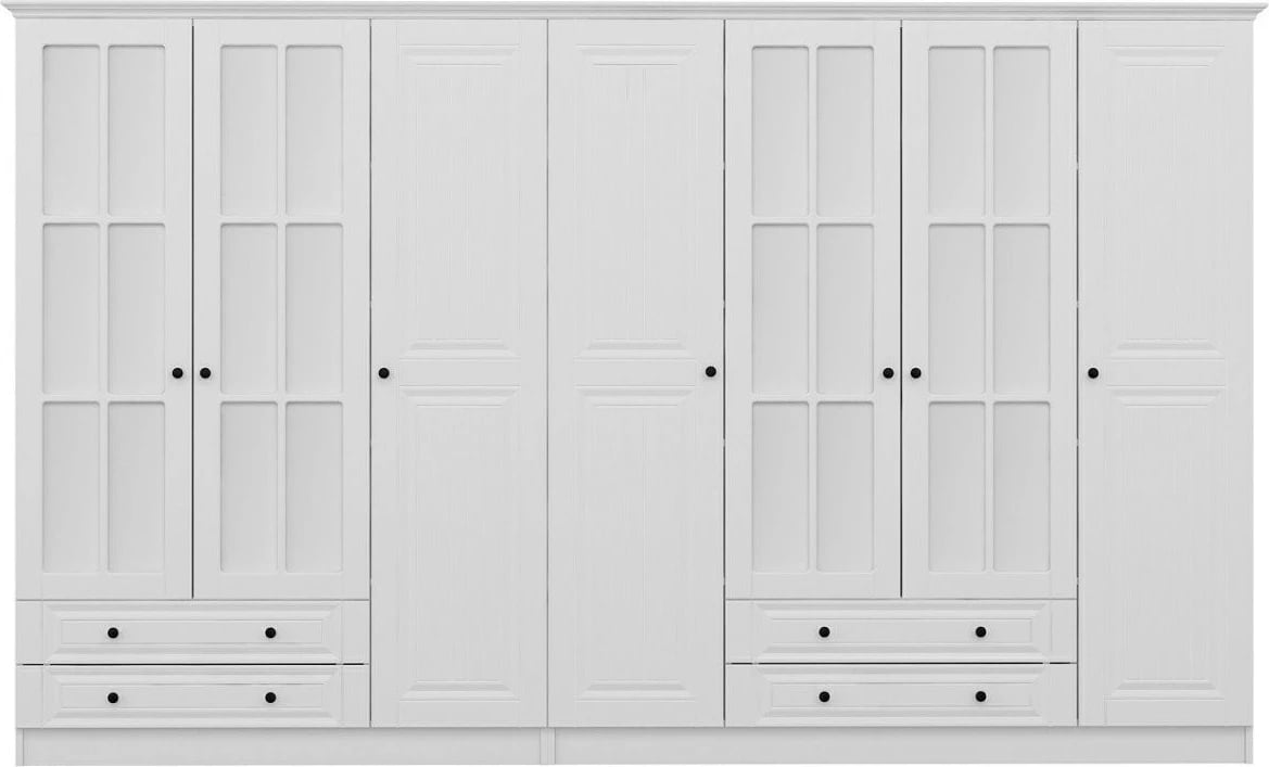 Dollap Skye Decor, i bardhë, 315x210x52cm, 11 pjesë