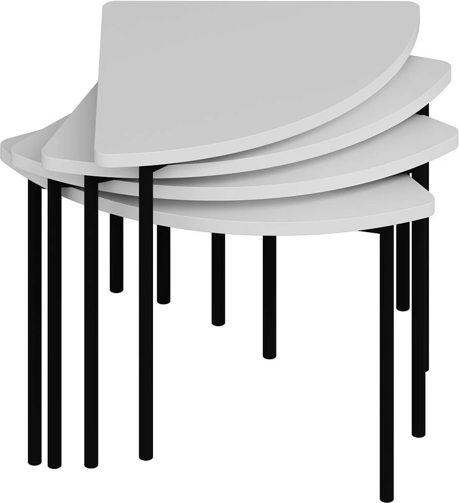 Set tavolinash kafeje, ngjyrë e bardhë, Skye Decor, Emma - 8921