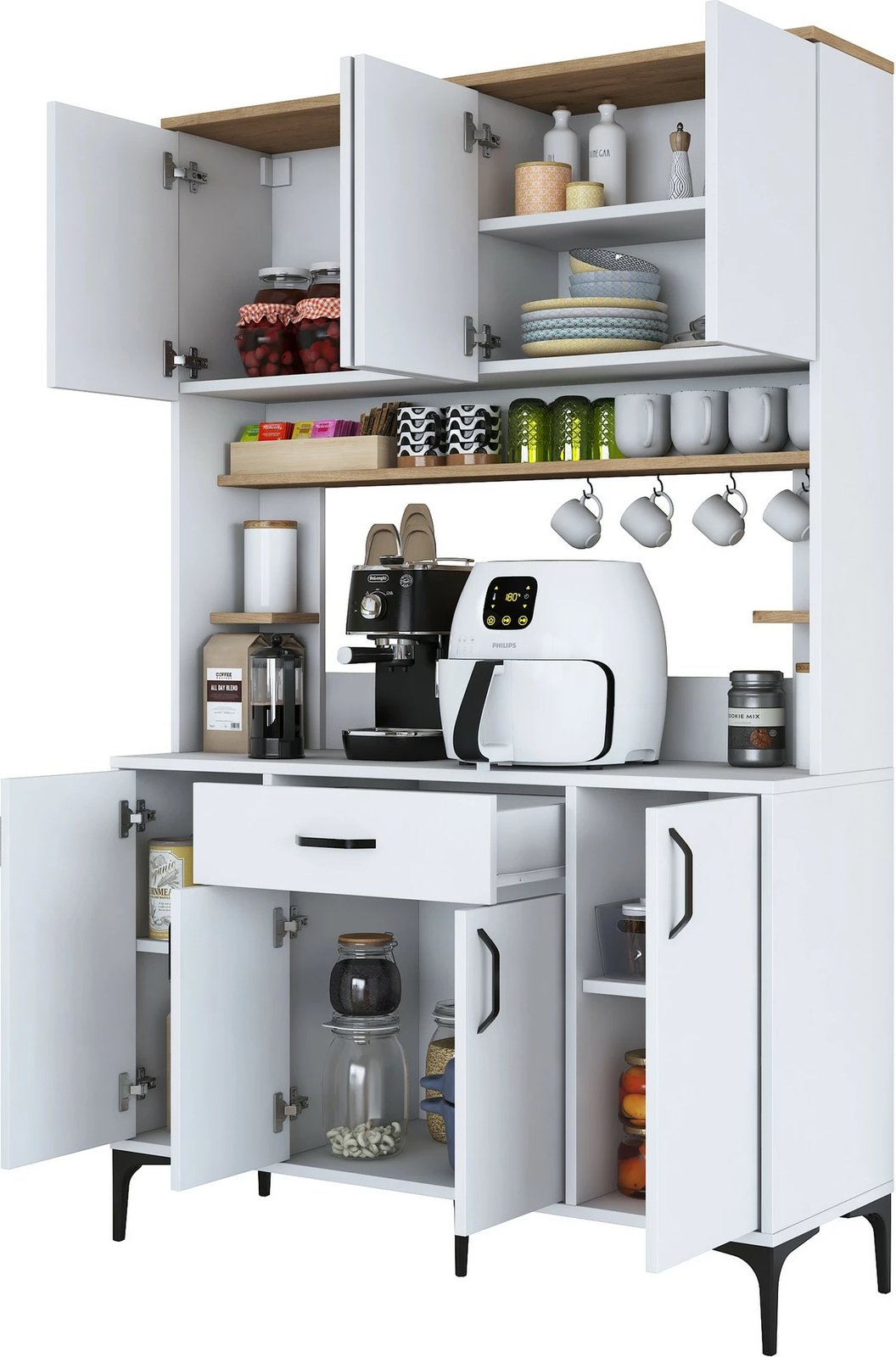 Dollap multifunksional Skye Decor, ngjyrë arre dhe e bardhë, JE177 - 3423