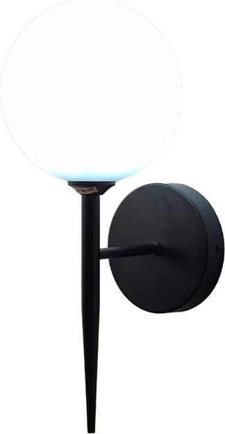 Llambë muri Kerlibin, metal, ngjyrë e zezë-bardhë, 13x18x34cm