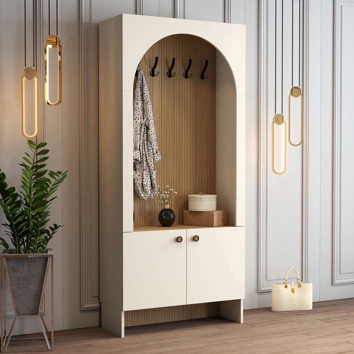 Stendë për korridor Skye Decor, Palermo K, krem dhe lis