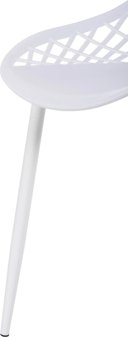Karrige polipropileni LIO FH9524.11, ngjyrë e bardhë, këmbë metalike të bardha, 52x53x82H cm