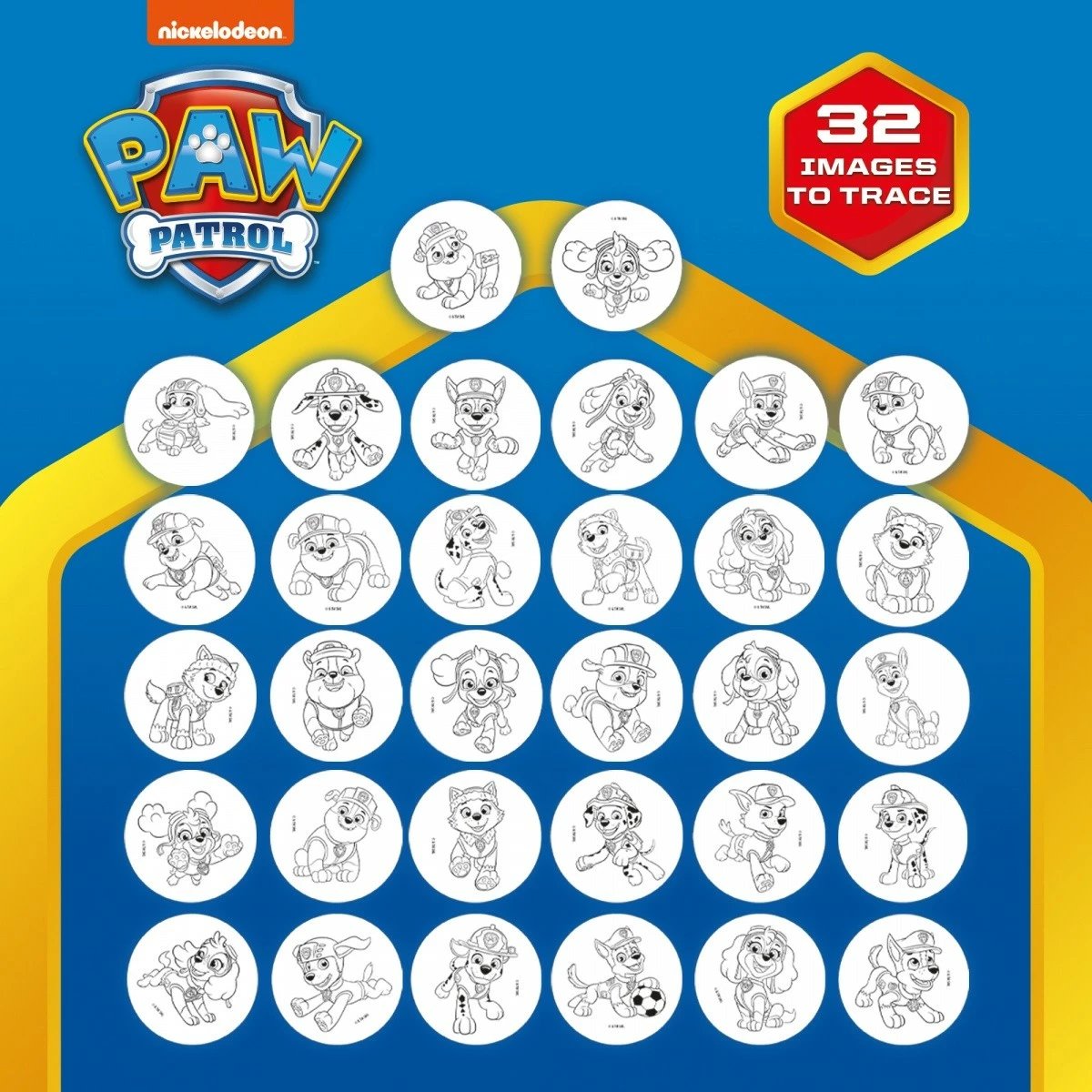 Projektor vizatimi Paw Patrol Lisciani, 32 imazhe, 8 markera, plastikë