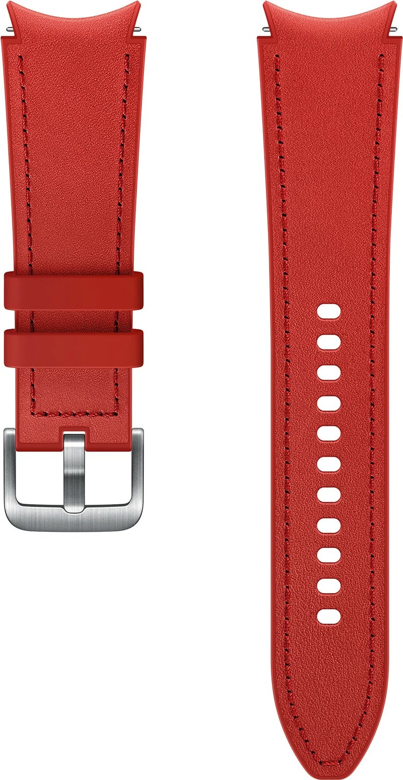 Rrip lëkure Samsung Hybrid për Galaxy Watch4, 20mm, i kuq
