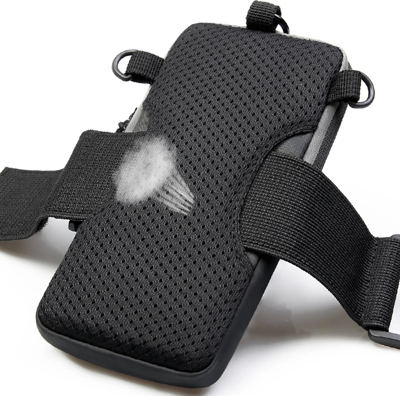 çantë krahu sportive për celular, Wozinsky WSDB-B, 19x10x2.5 cm 86 g, e papërshkueshme nga uji, e zezë