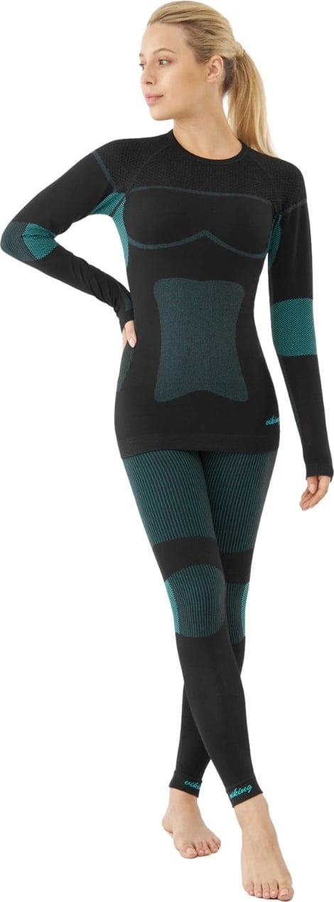 Të brendshme termoaktive për femra Viking, të zeza-jeshile