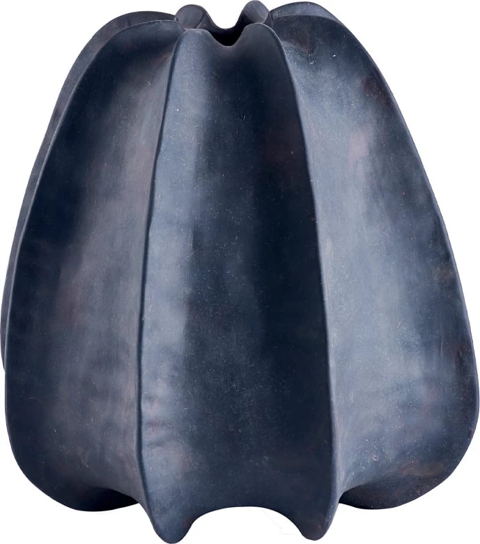 Vazo Thalis, qeramike, e zezë, 34x34x34cm