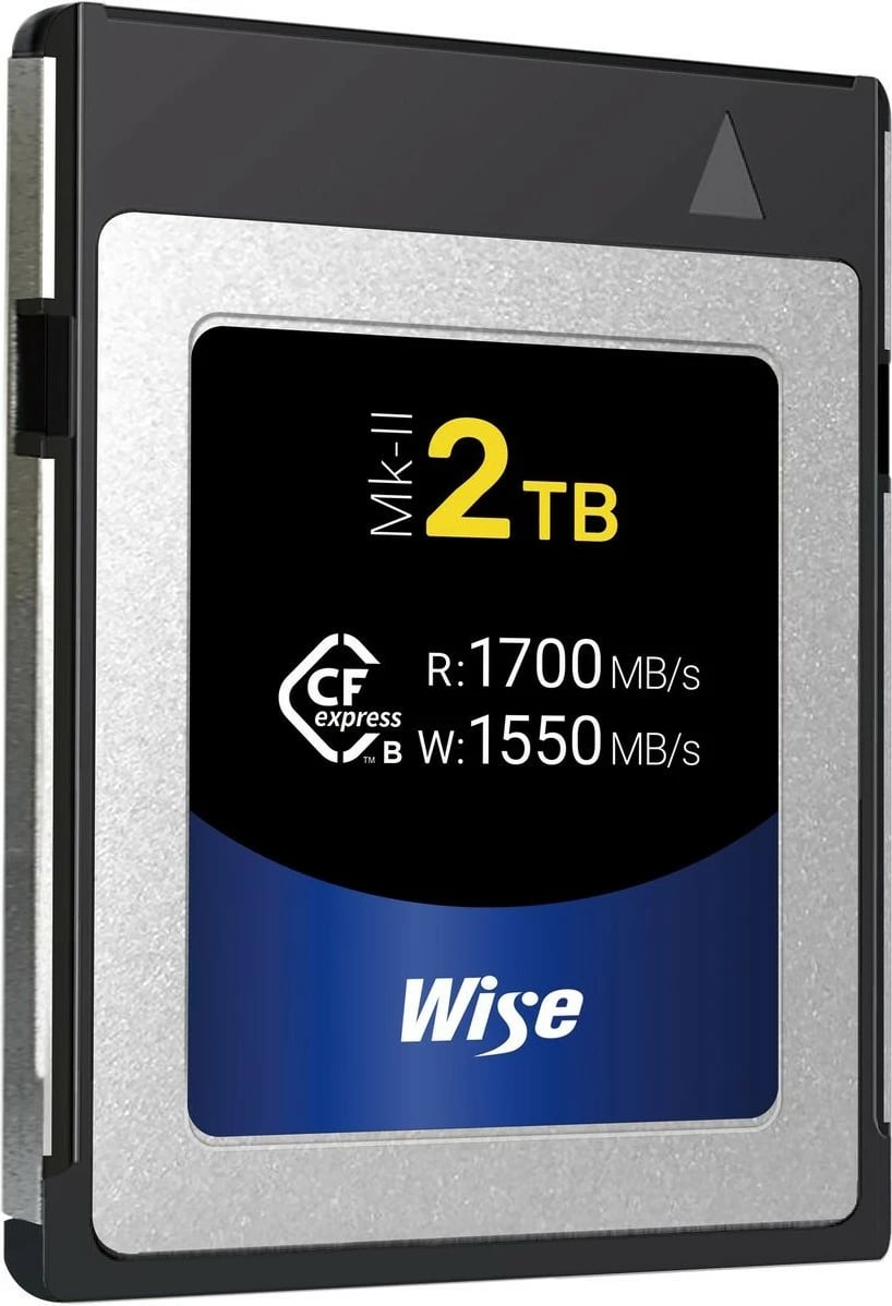Kartë memorie Wise CFexpress Type B Mk-II 2TB, 1700/1550MB/s, argjend/zezë/blu